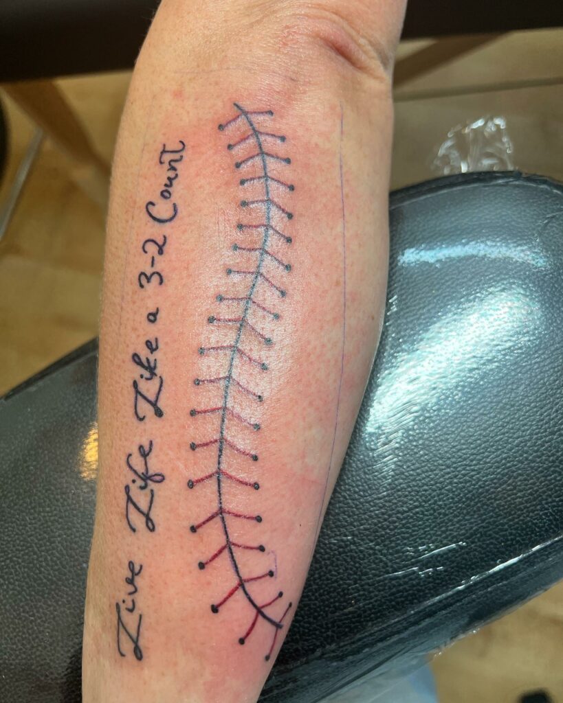 Baseball Stitch tattoo
