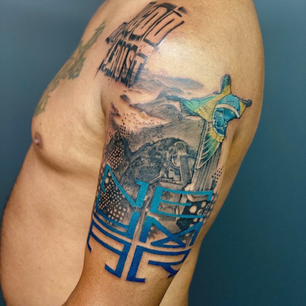 Abstract Christ The Redeemer Tattoo