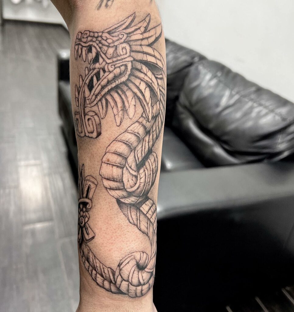 Aztec Serpent Tattoo