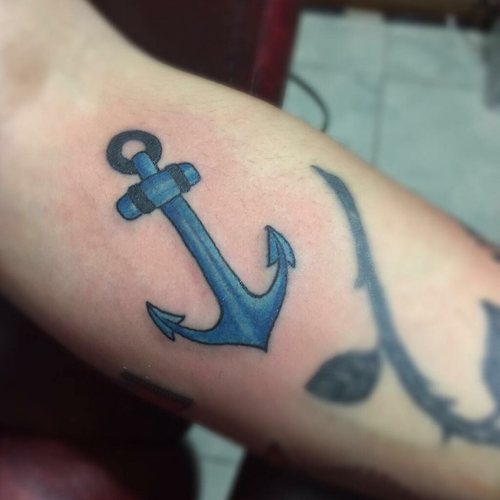 Blue Anchor Tattoo