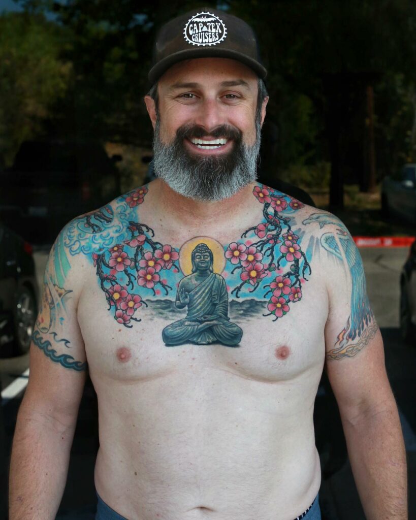 Buddha Chest Tattoo