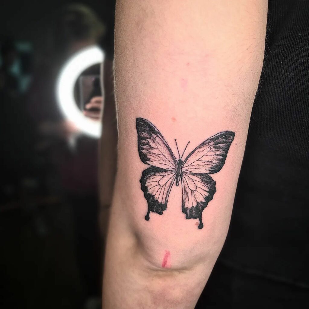 Butterfly Art Dotwork Tattoo