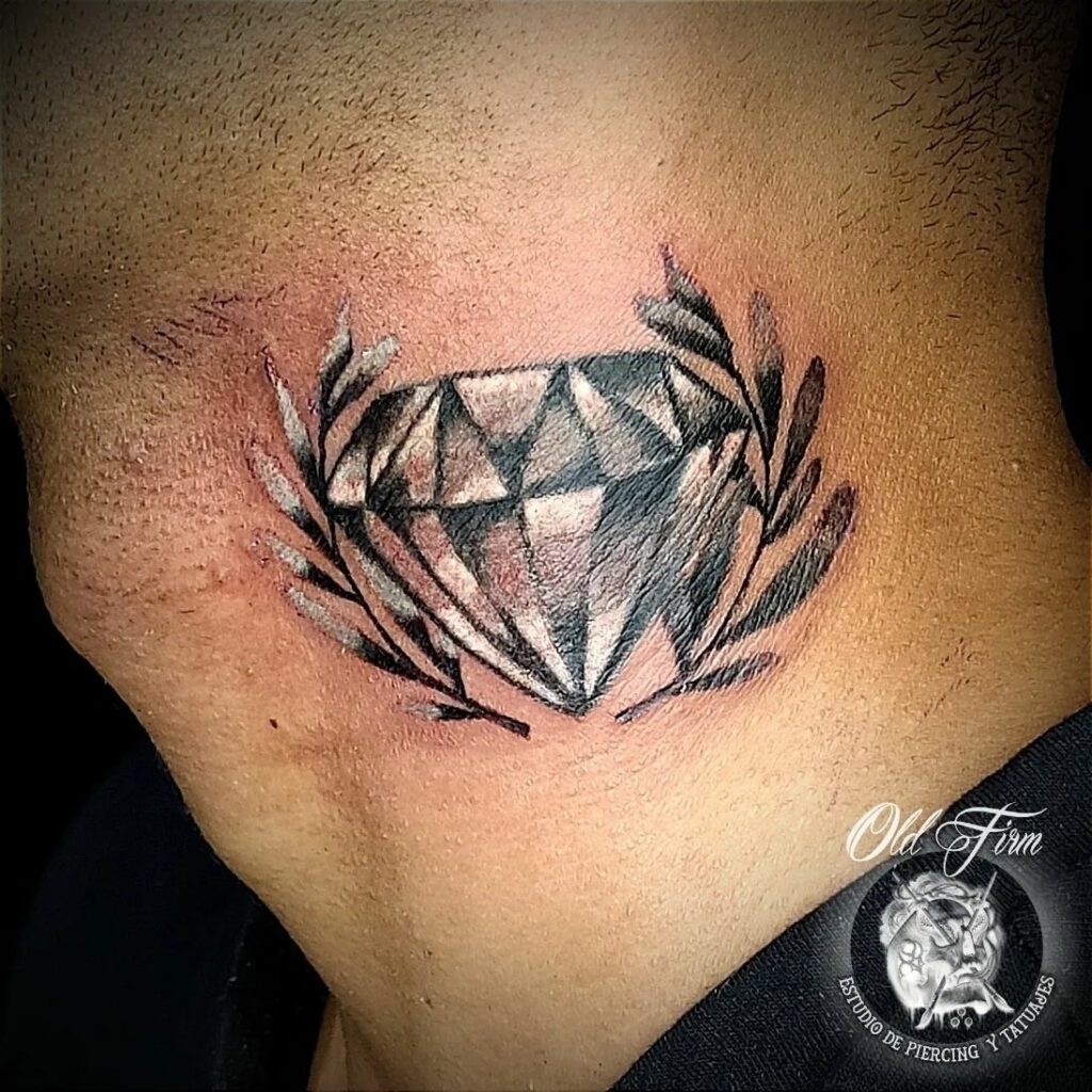 Diamond Neck Tattoo