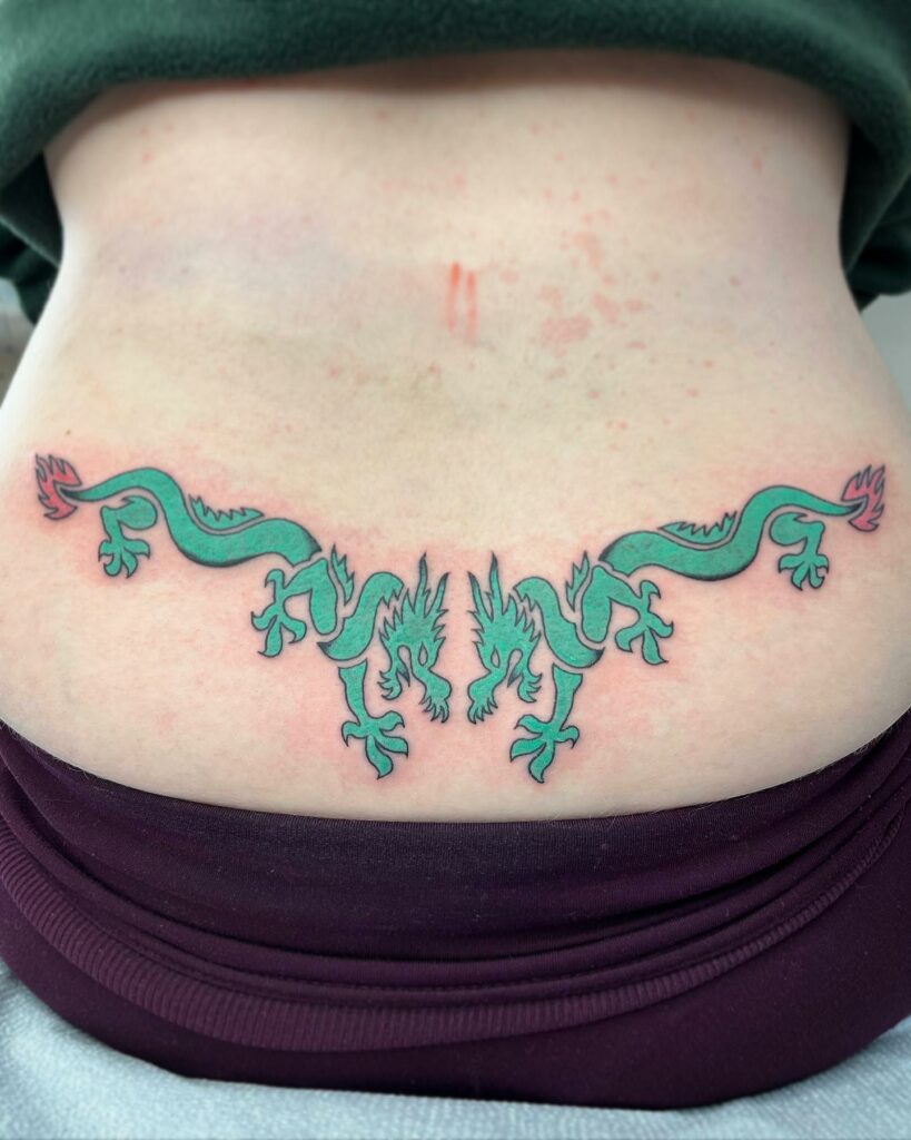 Dragon Lower Back Tattoo