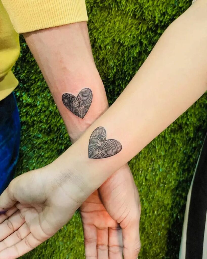 Father & Daughter Fingerprint Tattoo