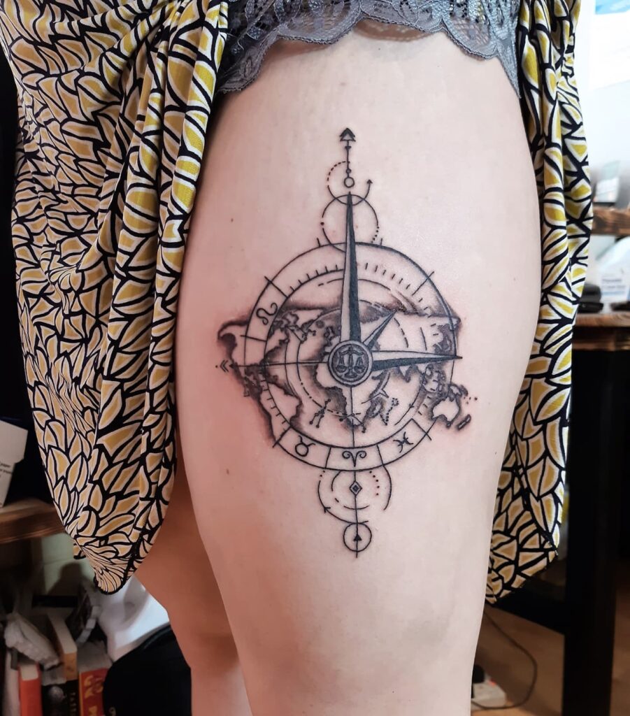 Geometric Compass Tattoos