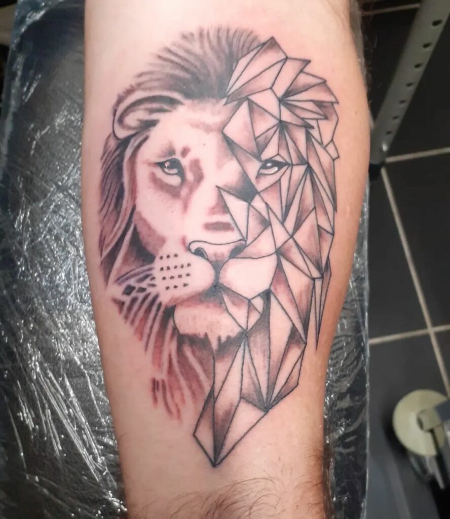 Geometric Lion Tattoos