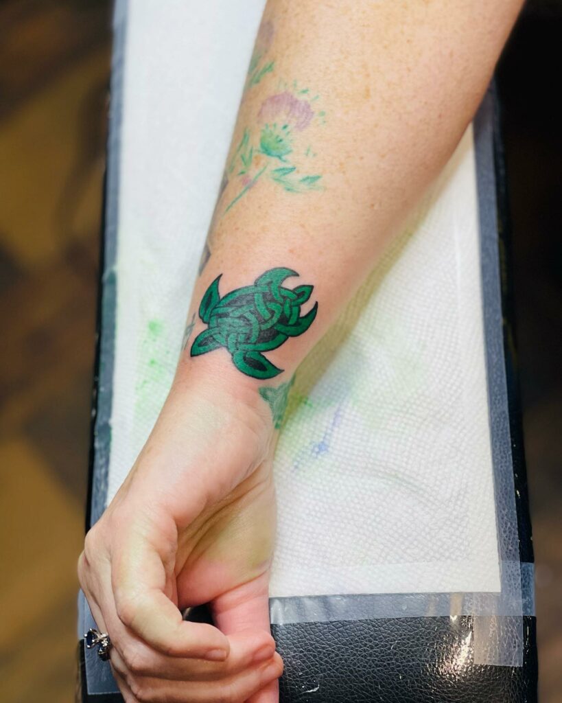 Green Reptile Tattoo