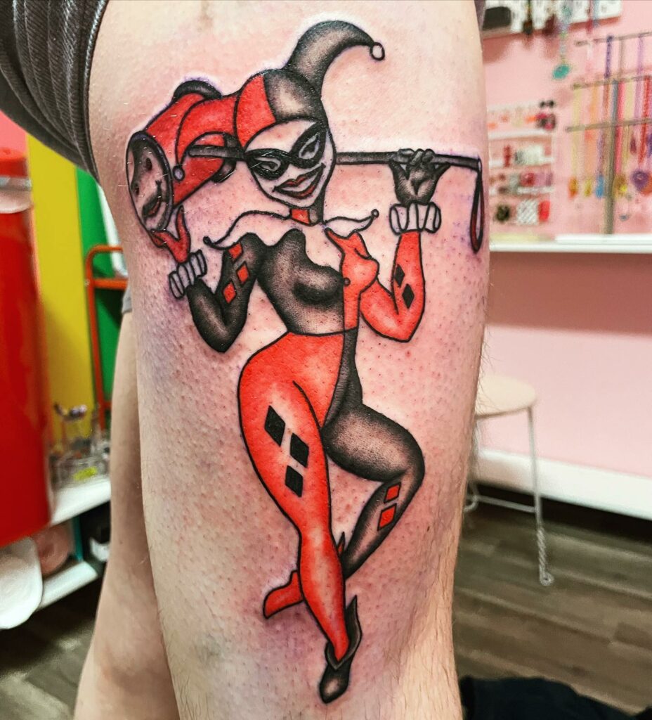 Harley Quinn Leg Tattoos