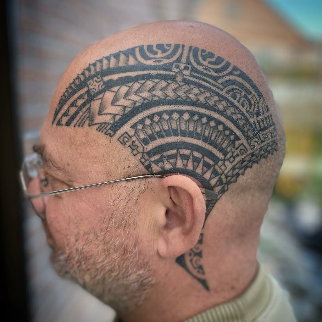 Head Marquesan Tattoo