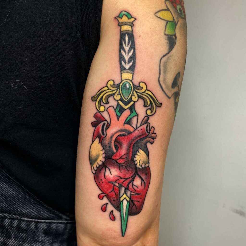 Heart And Dagger Tattoo