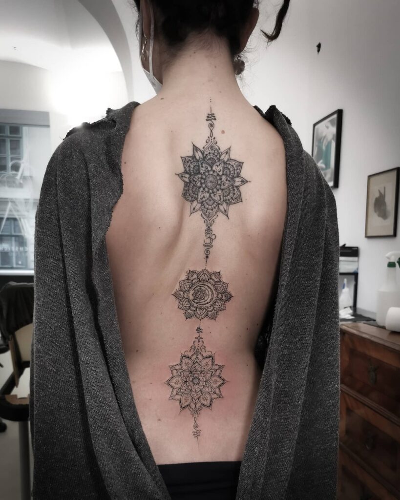 Mandala Lower Back Tattoo