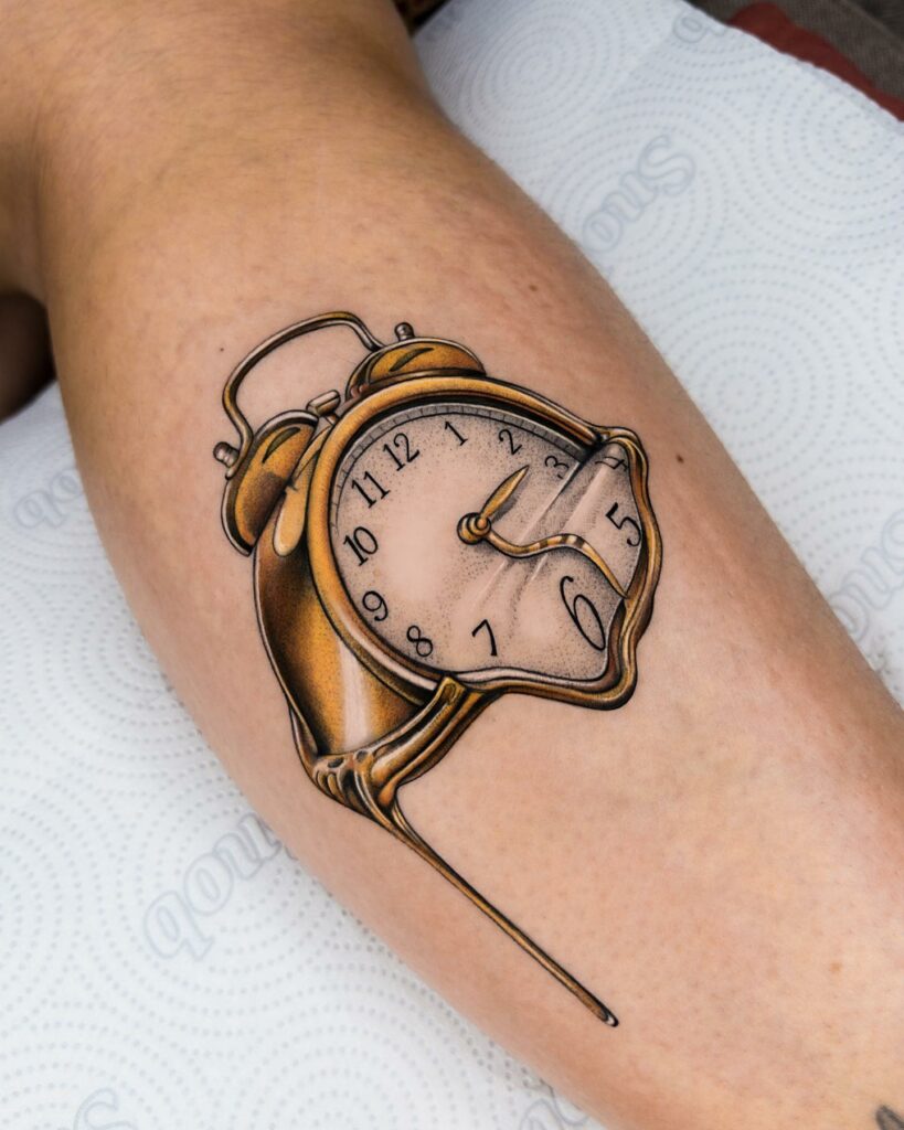 Melting Clock Tattoo 