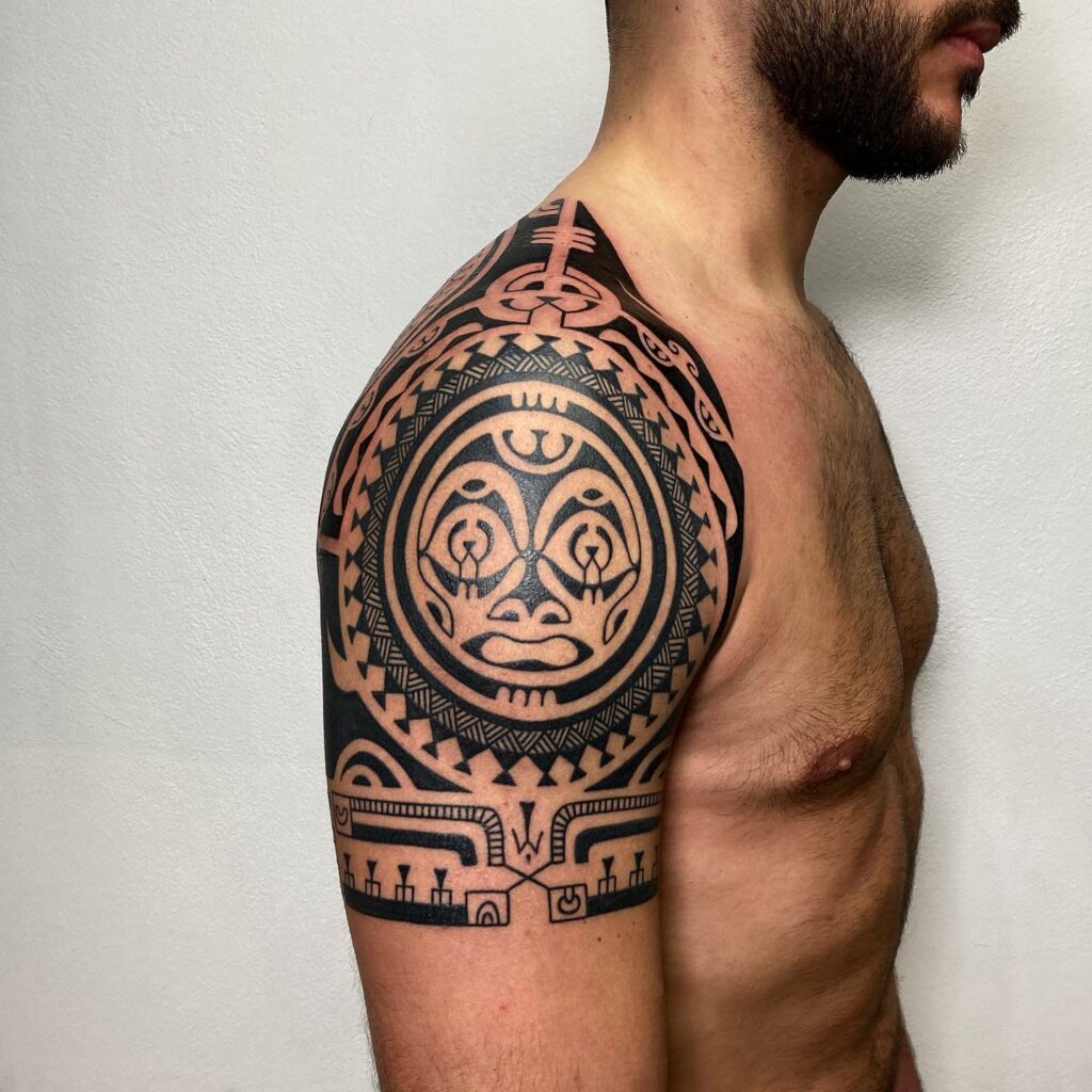 Shoulder Marquesan Tattoo