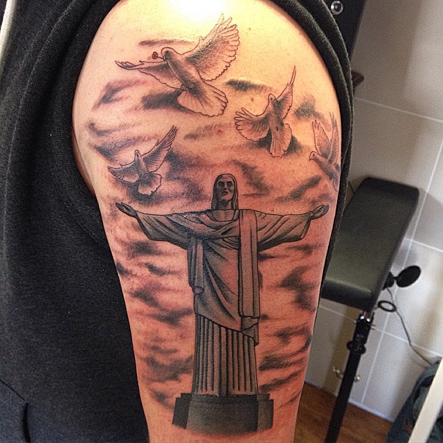 Traditional Christ the Redeemer tattoo