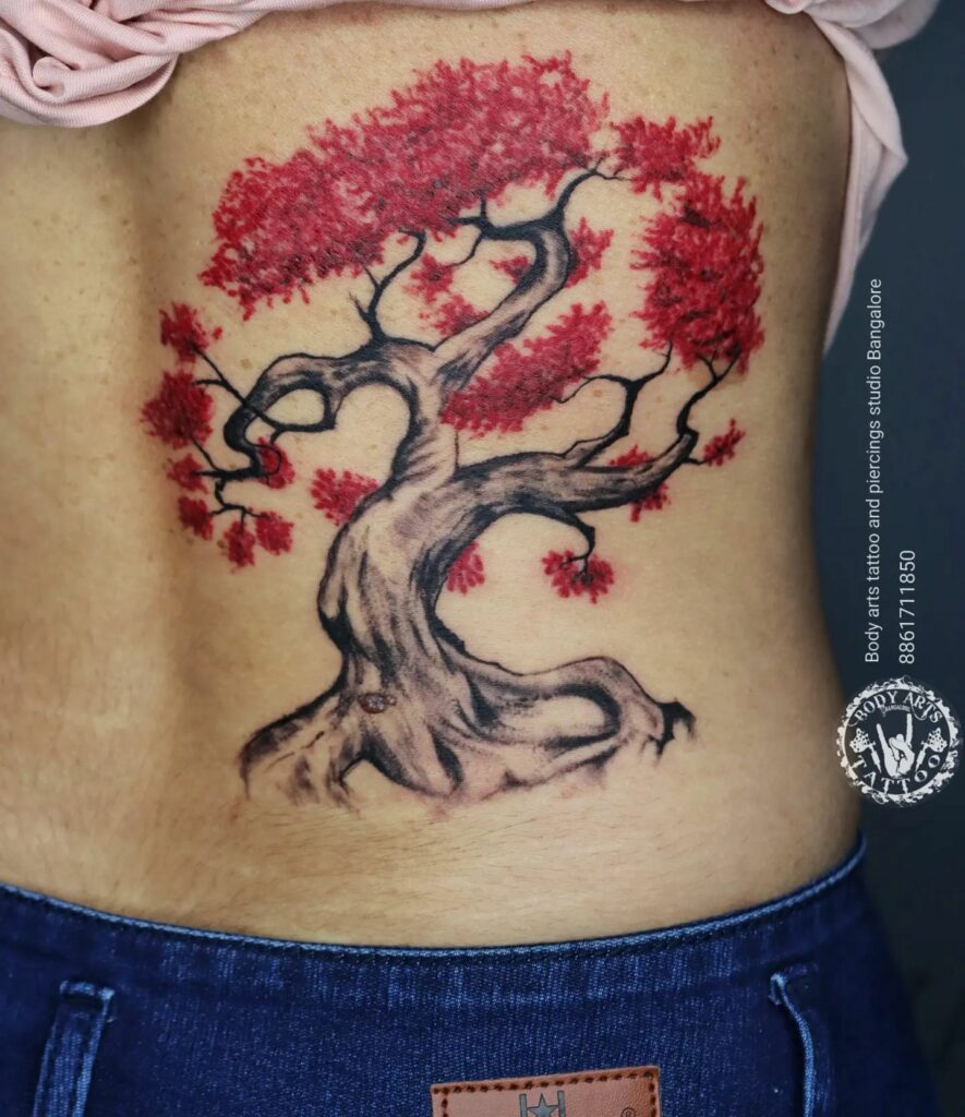 Tree Of Life Lower Back Tattoo