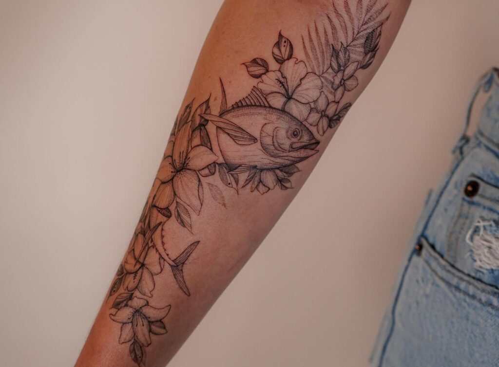Floral Sleeve Tattoos