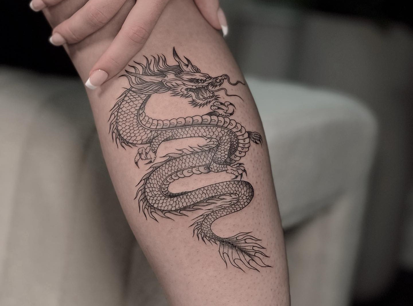 Minimal dragons tattoo by Yash inkspiredyash skinmachinetattoo   dragontattoo minimaldragons skinmachinetattoo  Instagram