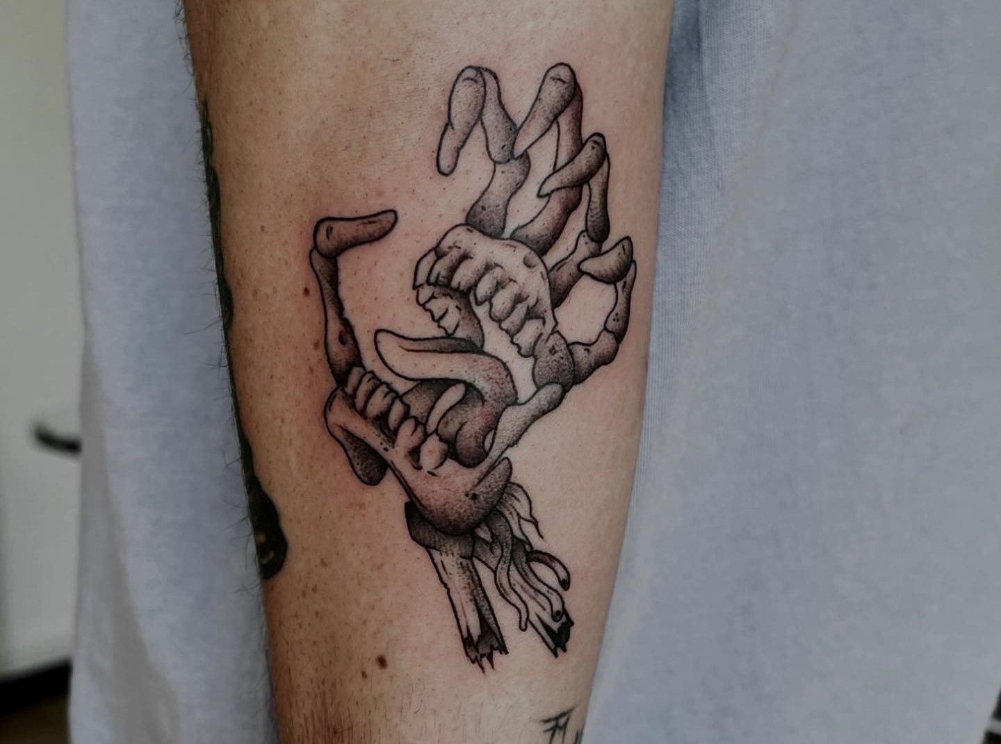 8 Deathly Skeleton Handshake Tattoos  Tattoodo
