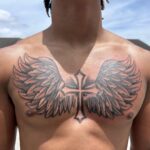 Chest And Neck Tattoo