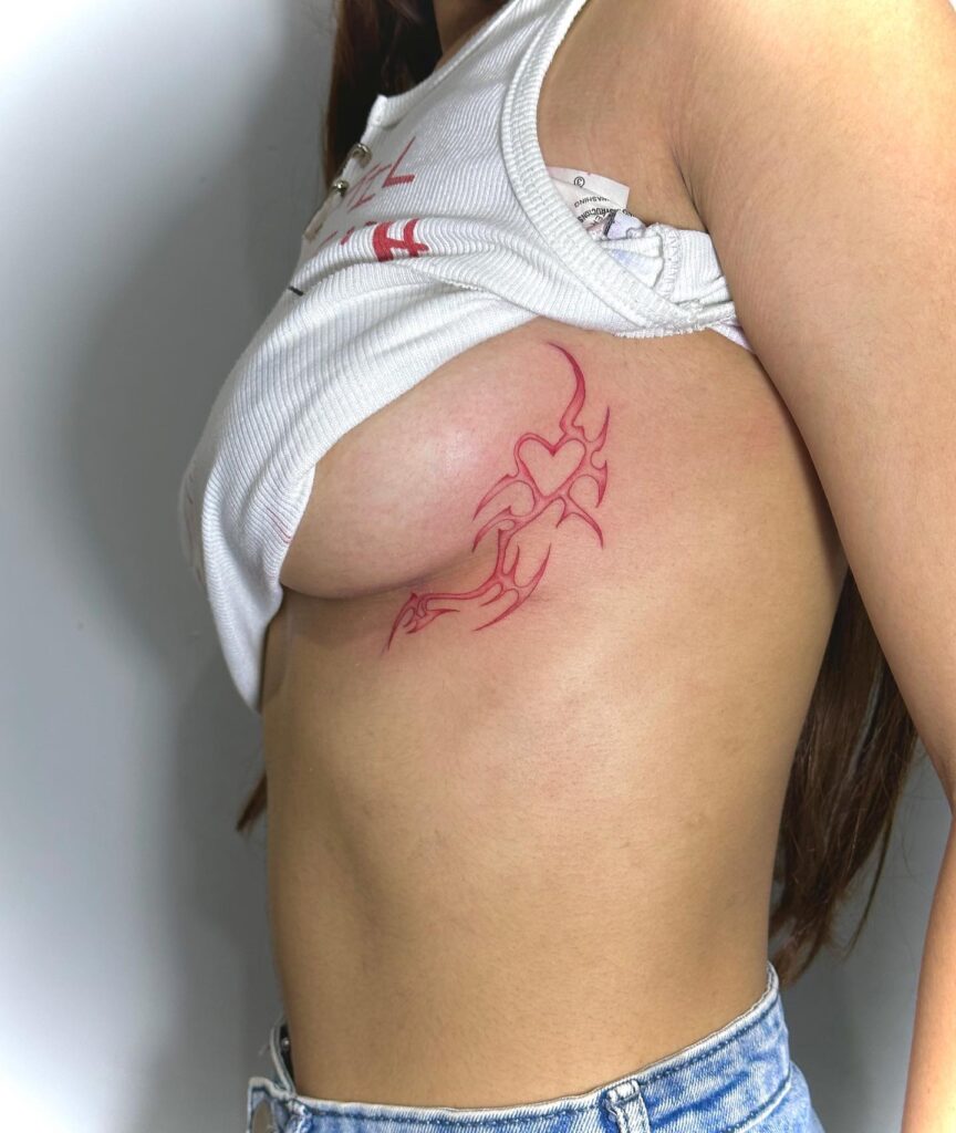Lace Under Breast Tattoos