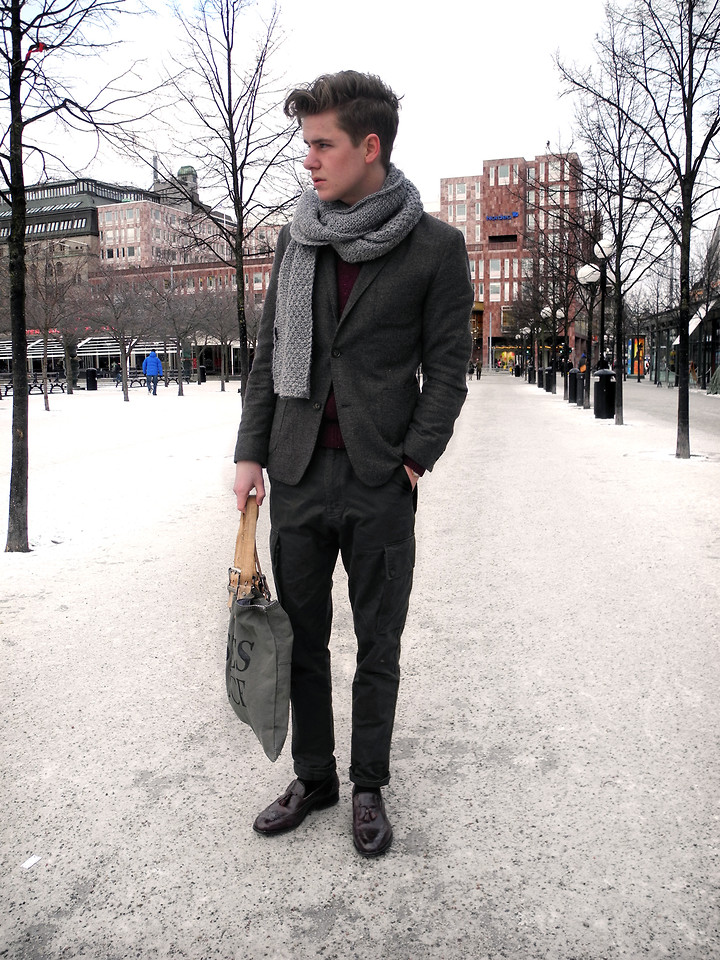 Scarf on Suit