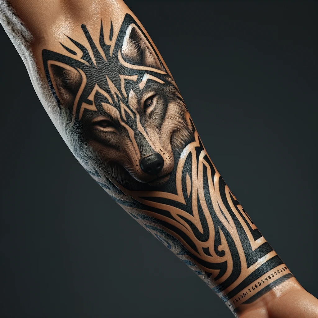 The Majestic Bond: Symbolic Wolf Tattoo