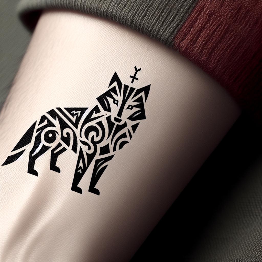 Ink Empowerment: Tribal Wolf Tattoo