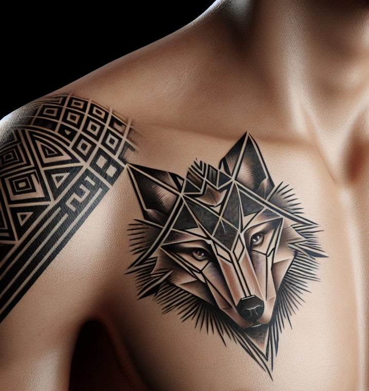 Wolf's Essence: A Tribal Tattoo Symbolizing Freedom and Power