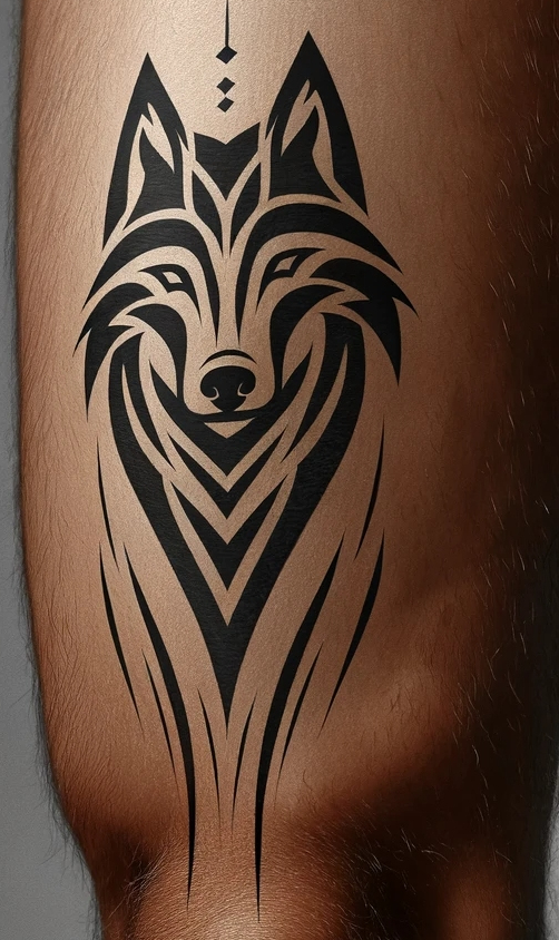 Wild Spirit: Tribal Wolf Tattoo